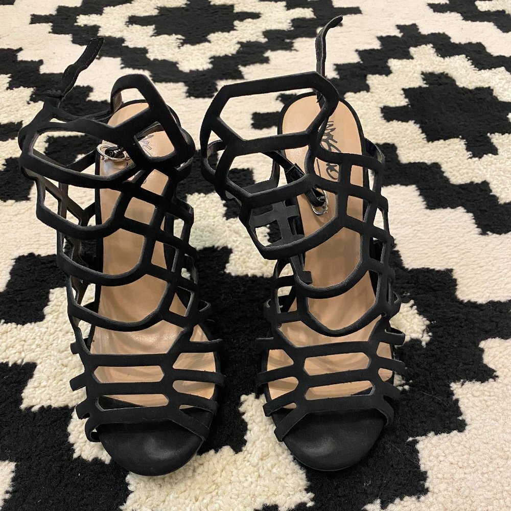 Black Cage Heels